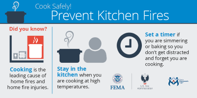 Cooking safety graphic